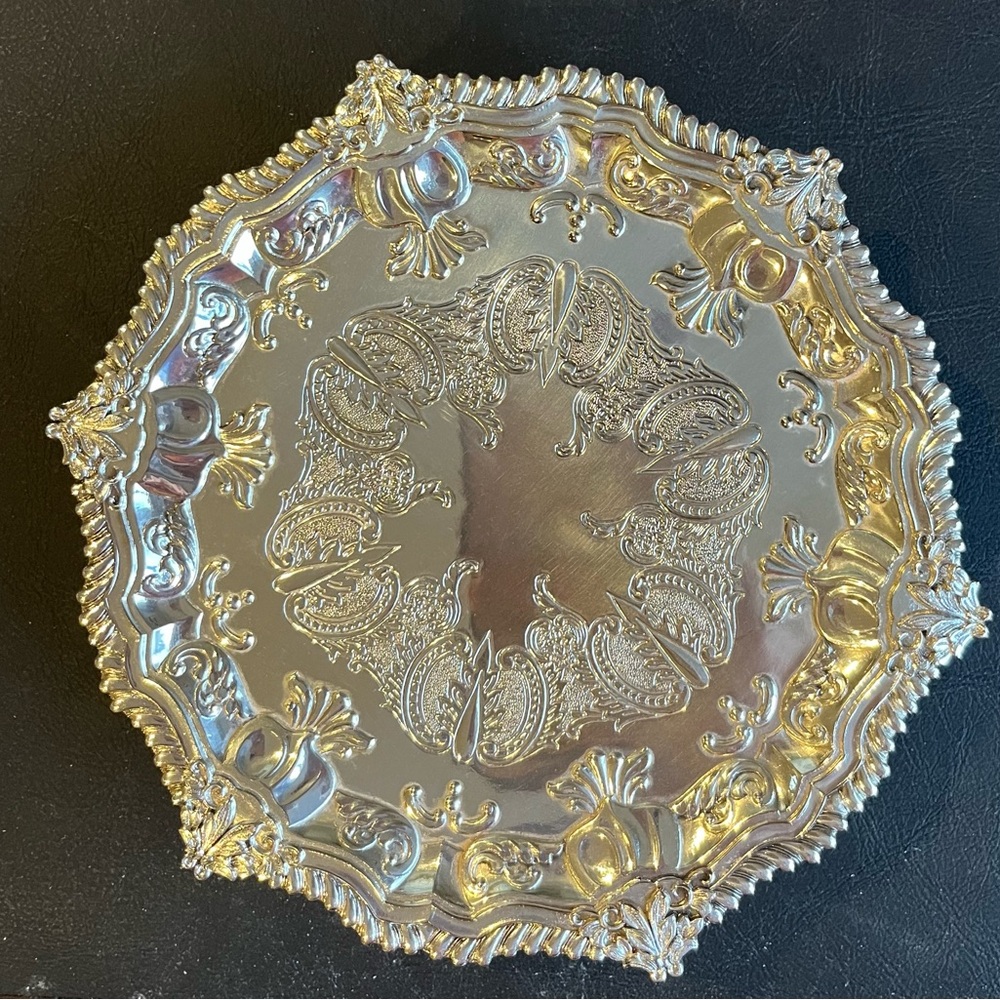 Elegant Silver Plated Wine Coaster